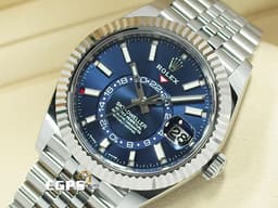 ROLEX 勞力士 Sky-Dweller 天行者 326934 不鏽鋼材質 <font color="#05f0f0">年曆錶 <font style="">藍面天行者</font></font><font color="#ff0000"> 紀念型（Jubilee）錶帶2023年新式保卡</font>&nbsp;自動上鍊 42mm