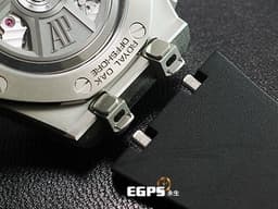 Audemars Piguet 愛彼 AP錶 Royal Oak Offshore 皇家橡樹 離岸型 26420SO.OO.A002CA.01 <font color=#4F4F4F>黑熊貓 經典黑色「Méga Tapisserie」超大型格紋面盤</font>搭配<font color=#ADADAD>銀灰色計時盤</font> 26420 SO 飛返 計時碼錶 不鏽鋼 陶瓷錶框 <font color=#FF0000>2023年保單 新式快拆錶帶 附鱷魚皮錶帶扣</font> ROO 自動上鍊 43mm