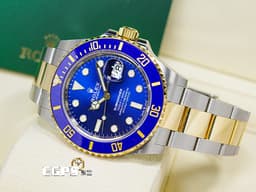 ROLEX 勞力士 Submariner Date 蠔式 潛航者 126613LB <font color="#0080FF">藍水鬼 藍色陶瓷錶圈</font> 126613 LB <font color="#f5dea8">半金款 18K黃金</font> 潛水錶 <font color="#FF0000">2024年保卡</font> 自動上鍊 41mm