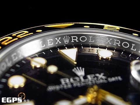 ROLEX 勞力士 GMT-Master II 蠔式 格林威治型 116713LN&nbsp;綠色兩地時區指針&nbsp;116713 LN&nbsp;18K黃金 半金款&nbsp;陶瓷外圈&nbsp;2017年保卡  自動上鏈 40mm