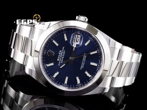 ROLEX 勞力士 Datejust 41 蠔式日誌型 126300 亮藍色面盤 經典 DJ41 不鏽鋼 2025年保卡 蠔式（Oyster）三節錶帶 自動上鍊 41mm
