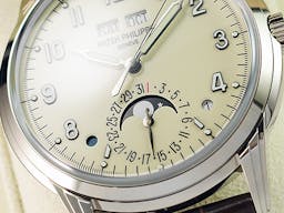 Patek philippe 百達翡麗 PP錶 Grand Complications 超級複雜功能時計 Perpetual Calendar 萬年曆 5320G-001 <font color=#F2E6E6>米白色漆面盤 奶油面</font> 月相盈虧 18K白金材質 <font color=#FF0000>2020年台灣公司貨</font> 5320 G <font color=#FFFF33>歡迎錶友以 PP、AP、RM、勞力士 來店交換，本店將以最高價評估～</font> 自動上鍊 40mm