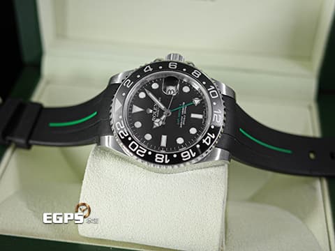 ROLEX 勞力士 GMT-Master II 蠔式 格林威治型 116710LN  經典綠色GMT指針 116710 LN 兩地時區 陶瓷圈 不鏽鋼 搭配Rubber B橡膠錶帶 自動上鏈 40mm