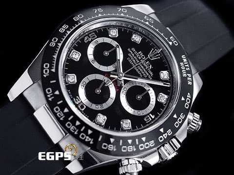 ROLEX 勞力士 DAYTONA 迪通拿 116519LN 計時碼表 18K白金材質 陶瓷框 2023年停產款 八鑽時標面盤&nbsp;2023年保卡&nbsp;自動上鍊 40mm