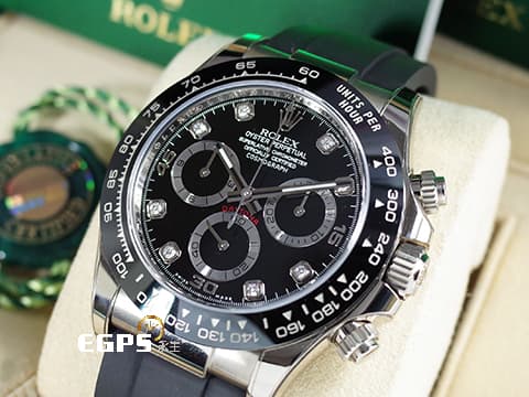 ROLEX 勞力士 DAYTONA 迪通拿 116519LN 計時碼表 18K白金材質 陶瓷框 2023年停產款 八鑽時標面盤&nbsp;2023年保卡&nbsp;自動上鍊 40mm
