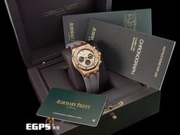 Audemars Piguet AP錶 愛彼 Royal Oak Offshore 皇家橡樹離岸型 26231OR.ZZ.D003CA.01 <font color="#fa00fa">18K玫瑰金材質</font>&nbsp;<font color="#FAF0E6">白色熊貓面盤</font>&nbsp;<font color="#05f0f0">原廠鑲嵌32顆鑽石錶圈（共1.02克拉）</font><font color="#ff0000">2021年保卡</font> 自動上鍊&nbsp;37mm