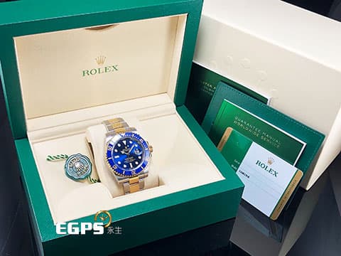 ROLEX 勞力士 Submariner Date 蠔式 潛航者 116613LB 藍水鬼 藍色陶瓷錶圈 116613 LB 半金款 18K黃金 潛水錶 2016年保卡  自動上鍊 40mm