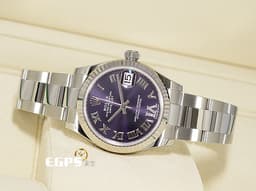 ROLEX 勞力士 Datejust 31 蠔式日誌型 278274 不鏽鋼材質&nbsp;<font color="#B15BFF">茄紫色面盤 原廠VI鑲鑽時標&nbsp;</font>DJ31 經典三角坑紋錶圈 <font color="#FF0000">2025年新式保卡</font> 自動上鍊 31mm