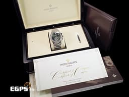 Patek Philippe 百達翡麗 PP錶 Complications 複雜功能時計 5905/1A-001 <font color=#6D8E23>橄欖綠色日輝紋面盤</font> 飛返 計時碼表 年曆錶 <font color=#FF0000>2024年保單 最新不鏽鋼款 按動式摺疊扣</font> 5905 <font color=#FFFF33> 此錶歡迎錶友以 PP、AP、勞力士 來店交換，本店將以最高價評估～</font> 自動上鍊 42mm