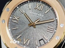 CHOPARD 蕭邦 Alpine Eagle 雪山傲翼 雄鷹 系列 298600-6001 <font color="#ffd599">18K玫瑰金材質 半金款 灰色拉絲紋面盤</font> <font color="#FF0000">2023年保單</font> 自動上鍊 41mm