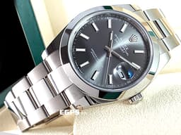ROLEX 勞力士 Datejust 41 蠔式日誌型 126300 <font color="#ADADAD">石板灰色錶面 柱狀時標</font> DJ41 不鏽鋼 大三針 <font color="#FF0000">2025年新式保卡 蠔式（Oyster）三節錶帶</font> 自動上鍊 41mm