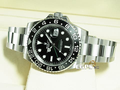 ROLEX 勞力士 GMT-Master II 蠔式 格林威治型 116710LN 不鏽鋼材質&nbsp;經典綠色GMT指針&nbsp;兩地時區 陶瓷圈 2019年保卡 自動上鏈 40mm