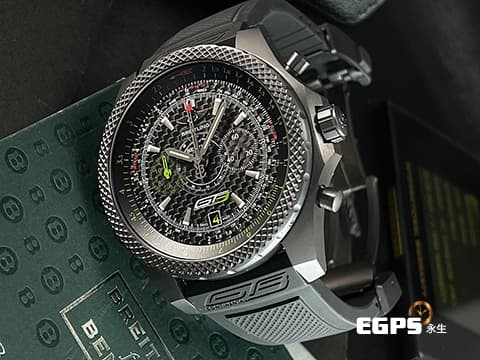 BREITLING 百年靈 Bentley 賓利聯名款 GT3 限量150只  DLC鍍黑鈦金屬材質  V273655S 自動上鍊 計時碼表 49mm