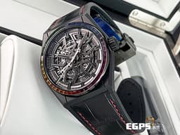 ZENITH 真力時 Defy Classic Rainbow 彩虹 33.9002.670/96.R587 黑陶瓷 鏤空面盤 <font color="#FF0000">原廠彩虹寶石框！限量150只！2021年台灣公司貨</font> 自動上鍊 41mm