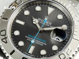 ROLEX 勞力士 Yacht-Master 116622 蠔式 遊艇名仕型 <font color="#f0f0f0">銀灰色面盤</font> <font color="#05f0f0">藍色秒針指示</font> 鉑金框<font color="#FF0000">&nbsp;2019年保卡 已貼膜</font><span style="font-size: 10pt;">&nbsp;自動上鍊 40mm</span>