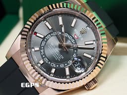 ROLEX 勞力士 Sky-Dweller 326235 蠔式 天行者 沙羅裝置 年曆錶 永恆玫瑰金 <font color="#FFFFFF">石板灰色面盤橡膠錶帶款 </font> <font color="#ff0000">2022年保單</font><font color="#FFFF33">&nbsp;</font>自動上鍊 42mm