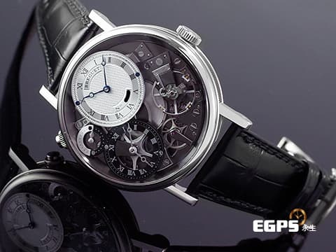 BREGUET 寶璣 Classique La Tradition 傳統系列 7067BB/G1/9W6 18K白金材質&nbsp;日夜顯示 GMT 兩地時區 動能顯示 鏤空面盤 工藝之美一覽無遺&nbsp;2026年保卡&nbsp;新錶訂價：1,514,000元 手上鍊 40mm