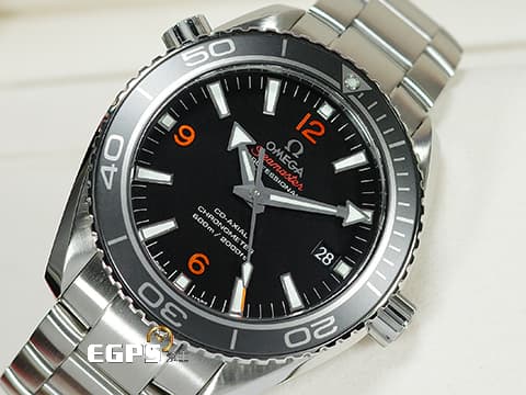 OMEGA 歐米茄 Seamaster Co-Axial Planet Ocean 600 海馬 23230422101003 不鏽鋼材質&nbsp;黑色單向旋轉陶瓷錶圈 同軸擒縱 排氦氣閥 潛水錶 自動上鍊 42mm