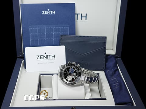 ZENITH 真力時 El Primero 系列  2024年保單 人氣爆紅款 Chronomaster Sport 陶瓷圈 03.3100.3600/21.M3100 高振頻 1/10秒計時碼表 超夯缺貨款 最新款  自動上鍊41mm