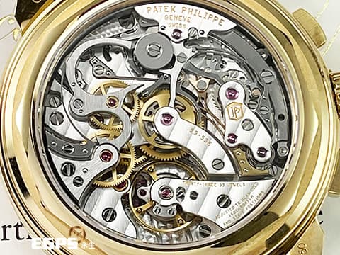 Patek philippe 百達翡麗 PP錶 超複雜功能時計系列 5270J-001 18K黃金材質 瑩白色面盤  經典複雜功能錶款 萬年曆腕錶，月相盈虧顯示，計時功能&nbsp;2022年保單 新錶訂價：6,844,000元&nbsp;手上鍊 41mm
