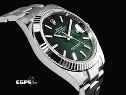ROLEX 勞力士 Datejust 41 蠔式日誌型 126334 <font color="#009100">最新款 煙燻綠色面盤</font>&nbsp;不鏽鋼材質 DJ41 經典三角坑紋錶圈 <font color="#FF0000">2026年木紋保卡 蠔式（Oyster）三板錶帶</font>&nbsp;自動上鍊 41mm