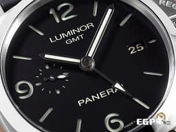 PANERAI 沛納海 Luminor 三日鍊 GMT PAM00320 <font color="#fafa01">經典三明治面盤</font><font color="#b9e1e9"> </font>PAM320 小秒針 兩地時區 <font color="#ff0000">台灣公司貨 配件齊全</font> 自動男錶 44mm