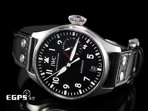 IWC 萬國 Big Pilot`s 7 Day 大飛行員 IW501001 不鏽鋼 大飛&nbsp;經典洋蔥頭錶冠 比勒頓上鍊系統 啄木鳥機芯 七日鍊 動能顯示 大三針&nbsp;2025年保單&nbsp;飛行錶 自動上鍊&nbsp;46.2mm