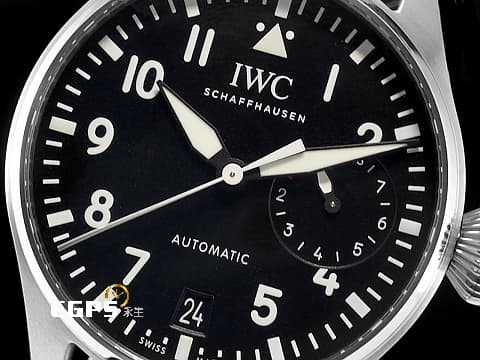 IWC 萬國 Big Pilot`s 7 Day 大飛行員 IW501001 不鏽鋼 大飛&nbsp;經典洋蔥頭錶冠 比勒頓上鍊系統 啄木鳥機芯 七日鍊 動能顯示 大三針&nbsp;2025年保單&nbsp;飛行錶 自動上鍊&nbsp;46.2mm