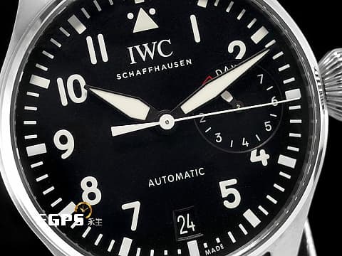 IWC 萬國 Big Pilot`s 7 Day 大飛行員 IW501001 不鏽鋼 大飛&nbsp;經典洋蔥頭錶冠 比勒頓上鍊系統 啄木鳥機芯 七日鍊 動能顯示 大三針&nbsp;2025年保單&nbsp;飛行錶 自動上鍊&nbsp;46.2mm