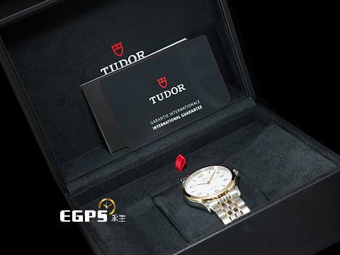 TUDOR 帝舵 1926系列 91451-0009 大三針 白色浮雕面盤 玫瑰金 半金款 2025年保卡&nbsp;自動上鍊 36mm