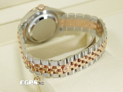 ROLEX 勞力士 Lady-Datejust 279381RBR 蠔式日誌型 &nbsp;18K永恆玫瑰金 半金款 巧克力色面盤&nbsp;原廠鑲鑽錶圈、鑽石時標 2026年保卡 自動上鍊 28mm