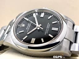 ROLEX 勞力士 Oyster Perpetual 36 蠔式恆動型 126000 <font color=#4F4F4F>亮黑色面盤</font> 經典 OP36 大三針 不鏽鋼 <font color=#FF0000>2025年保卡</font> 自動上鍊 36mm
