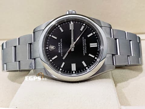 ROLEX 勞力士 Oyster Perpetual 36 蠔式恆動型 126000 亮黑色面盤 經典 OP36 大三針 不鏽鋼 2025年保卡 自動上鍊 36mm