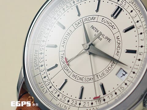 Patek Philippe 百達翡麗 PP錶 Complications 複雜功能時計 Calatrava Weekly Calendar 5212A-001 大三針 不鏽鋼材質 白金材質鍍黑皇室式指針及巴頓式立體時標、紅色敲錘型指針  2022年保單 錶友未使用珍藏品 5212 自動上鍊 40mm