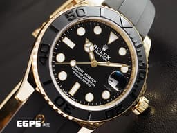 ROLEX 勞力士 Yacht-Master 42 蠔式 遊艇名仕型 226658 <font color="#f5dea8">18K黃金材質</font> <font color="#4F4F4F">黑色陶瓷字圈</font> <font color="#FF0000">Oysterflex橡膠錶帶搭配快調延展錶扣 2025年保卡</font> 自動上鍊 42mm