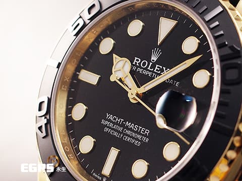 ROLEX 勞力士 Yacht-Master 226658 遊艇名仕  42mm橡膠錶帶黃K金款遊艇，閃耀華貴，大重量全18K金質運動錶~ !!BLACK &amp; GOLD!! 雙色黑金搭配~黑色陶瓷錶圈 2024年保卡  此錶歡迎各路錶友以 PP、AP、RM、勞力士 來店交換，本店將以最高價評估～ 42mm