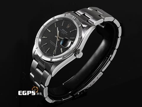ROLEX 勞力士 Date 15210 蠔式 日誌型 不鏽鋼材質 獨一無二&nbsp;如雪花般自然氧化黑色面盤 已回勞力士原廠服務中心保養 延長保固至2026年 自動上鏈 35mm