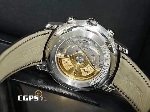 AUDEMARS PIGUET 愛彼 AP JULES AUDEMARS 系列 26100BC.OO.D002CR.01 2017年保卡  18K白金 象牙白色面盤 自動上鍊 41mm