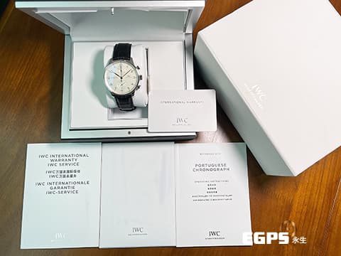 IWC 萬國 Protuguese 大葡萄牙 IW371445 計時碼表 白色面盤 金色指針時標 2018年保卡 自動上鍊 41 mm