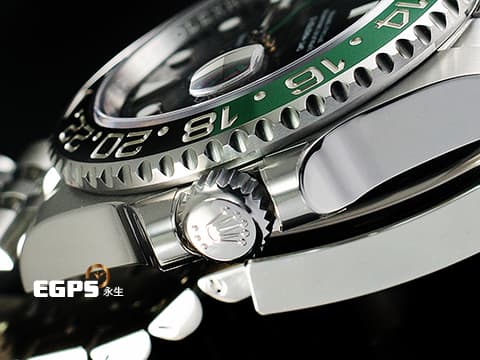ROLEX 勞力士 GMT-Master II 格林威治型 126720 VTNR  綠黑框 雪碧 左冠錶 126720VTNR 勞力士歷史裡罕見的左冠錶 2025年新式保單  五株蠔式錶帶 自動上鍊  40mm