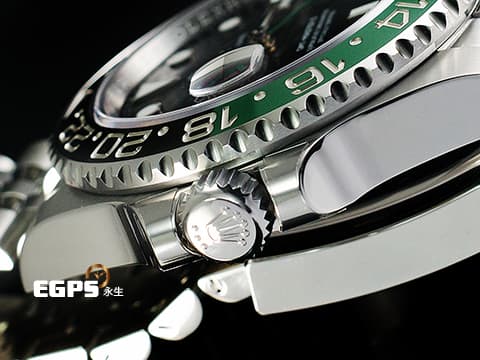 ROLEX 勞力士 GMT-Master II 格林威治型 126720 VTNR  綠黑框 雪碧 左冠錶 126720VTNR 勞力士歷史裡罕見的左冠錶 2024年新式保單  五株蠔式錶帶 自動上鍊  40mm