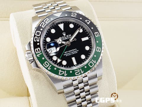 ROLEX 勞力士 GMT-Master II 格林威治型 126720 VTNR  綠黑框 雪碧 左冠錶 126720VTNR 勞力士歷史裡罕見的左冠錶 2024年新式保單  五株蠔式錶帶 自動上鍊  40mm