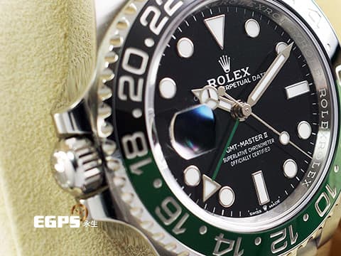 ROLEX 勞力士 GMT-Master II 格林威治型 126720 VTNR  綠黑框 雪碧 左冠錶 126720VTNR 勞力士歷史裡罕見的左冠錶 2024年新式保單  五株蠔式錶帶 自動上鍊  40mm