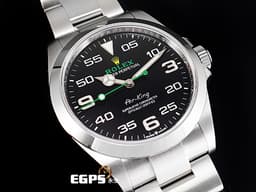 ROLEX 勞力士 Oyster Perpetual 蠔式 Air-King 空中霸王 126900 <font color=#32cd32>綠色秒針、ROLEX品牌銘刻</font> <font color=#FFFF00>網壇巨星"瑞士特快車"【費德勒】最終之戰配戴錶款</font> <font color=#00bfff>新款有肩膀的空中霸王！</font> <font color=#FF0000> 2023年新式綠卡 </font> 不鏽鋼材質 自動上鍊 40mm