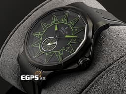 CORUM 崑崙 Admiral Legend 42 Full Black 海軍上將 <font color="#74d56a">綠色海事信號旗幟時標</font> 395.111.98/F371/BV12 <font color="#4F4F4F">黑色PVD塗層不鏽鋼</font> 小秒針 <font color="#FF0000">限量100只 2022年台灣公司貨</font> 自動上鍊 42mm