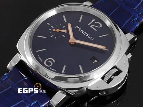 PANERAI 沛納海 Luminor Due系列 PAM1273 PAM01273 三日鍊 小秒針  2025年保卡&nbsp;經典三明治藍色面盤&nbsp;自動上鍊 38mm