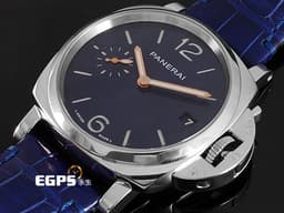 PANERAI 沛納海 Luminor Due系列 PAM1273 PAM01273 三日鍊 小秒針 <font color="#FF0000"> 2025年保卡&nbsp;<font color="#2828FF">經典三明治藍色面盤&nbsp;</font></font>自動上鍊 38mm