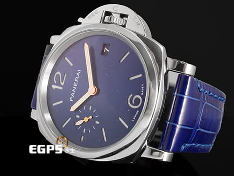 PANERAI 沛納海 Luminor Due系列 PAM1273 PAM01273 三日鍊 小秒針  2025年保卡&nbsp;經典三明治藍色面盤&nbsp;自動上鍊 38mm