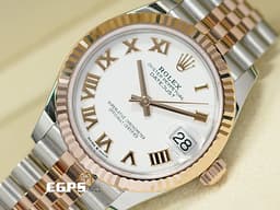 ROLEX 勞力士 Datejust 31 蠔式日誌型 278271<font color="#FF0000">&nbsp;</font>18K永恆玫瑰金&amp;不鏽鋼材質 半金款 <font color="#f7e1bb">白色面盤 搭配 玫瑰金羅馬數字時標</font>&nbsp;<font color="#ff0000">2025年保卡</font> 自動上鏈 31mm