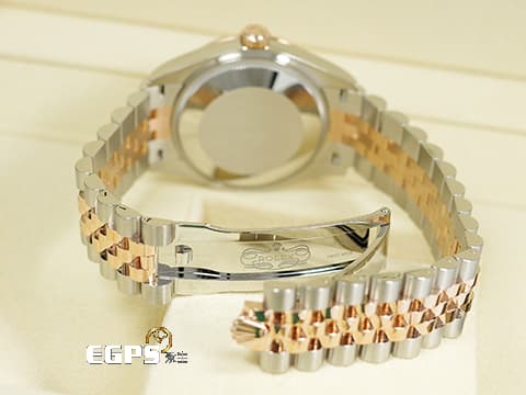 ROLEX 勞力士 Datejust 31 蠔式日誌型 278271&nbsp;18K永恆玫瑰金&amp;不鏽鋼材質 半金款 白色面盤 搭配 玫瑰金羅馬數字時標&nbsp;2025年保卡 自動上鏈 31mm